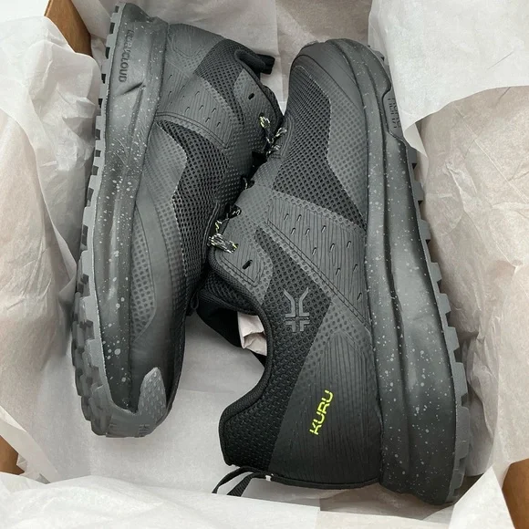 KURU ATOM Trail Shoes - Black and Green